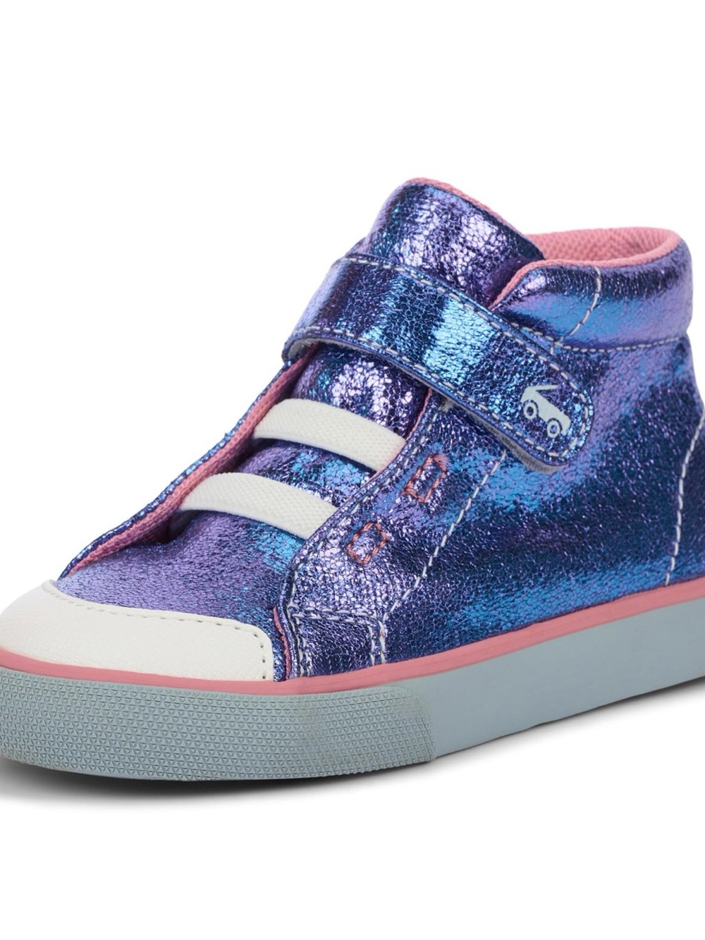 See Kai Run Girls Drew Metallic High-Top Sneakers